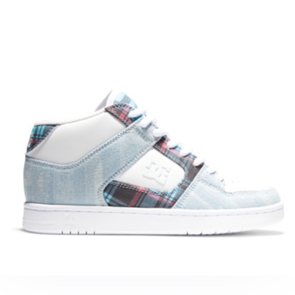 DC Women’s Manteca 4 Midi Plaid Sneakers Size 7.5 - Picture 2 of 9